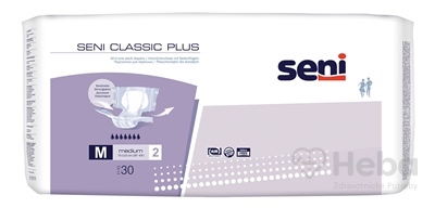 Seni CLASSIC PLUS Medium M2  plienkové nohavičky (obvod pás 75-110 cm, 2800 ml) 1x30 ks