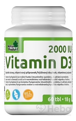 NaturProdukt Vitamin D3 2000 IU  tbl 1x60 ks