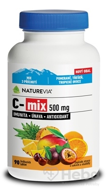 Swiss Naturevia C-mix 500 mg  90 cmúľacích pastiliek