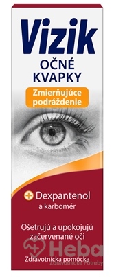 VIZIK Očné kvapky Zmierňujúce podráždenie  dexpanthenol a karbomer 1x10 ml