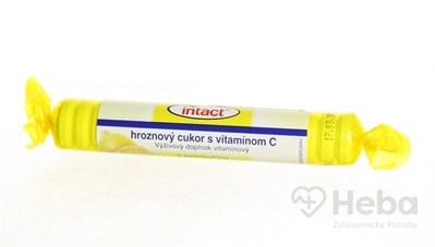 INTACT HROZNOVÝ CUKOR s vitamínom C  s príchuťou citrónu (pastilky v rolke) 1x40g