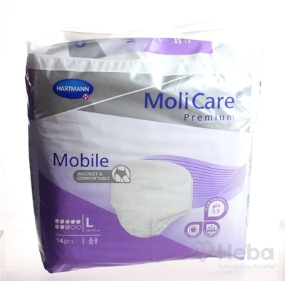 MoliCare Premium Mobile 8 kvapiek L  fialové, plienkové nohavičky naťahovacie, 1x14 ks