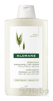 Klorane Shampooing au Lait D'avoine  šampón s ovseným mliekom 1x400 ml
