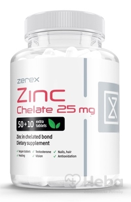 Zerex Zinok chelát 25 mg  60 tabliet