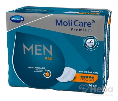 MoliCare Premium MEN PAD 5 kvapiek  inkontinenčné vložky pre mužov 1x14 ks
