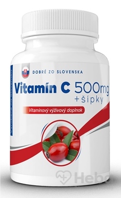 Dobré zo Slovenska Vitamín C 500 mg + šípky  100 tabliet