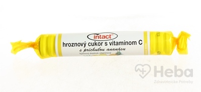 INTACT HROZNOVÝ CUKOR s vitamínom C  s príchuťou ananásu (pastilky v rolke) 1x40g