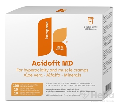 kompava ACIDOFIT MD MIX  tbl eff (10 +10) ks + indikačné papieriky - prúžky 100 ks, 1x1 set