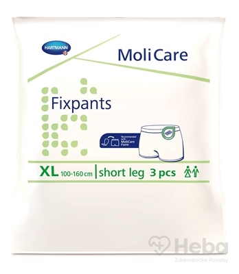 MoliCare Fixpants short leg XL  fixačné nohavičky (100-160 cm) (inov.2017) 1x3 ks