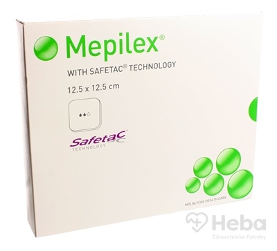 Mepilex 12,5x12,5 cm  obväz z mäkkého penového silikónu 1x5 ks