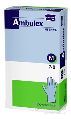 Ambulex rukavice NITRYL  veľ. M, biele, krátke, nesterilné, nepudrované, 1x100 ks