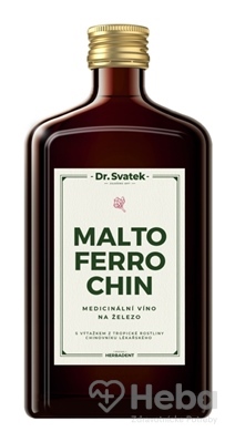 Dr.Svatek Maltoferrochin sladové víno so železom  500 ml medicinálne víno