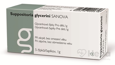 SUPPOSITORIA GLYCERINI SANOVA pre deti 1g  glycerínové čapíky 1x5 ks