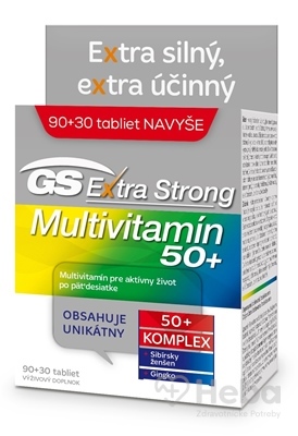 GS Extra Strong Multivitamín 50+  120 tabliet (90+30 zadarmo)
