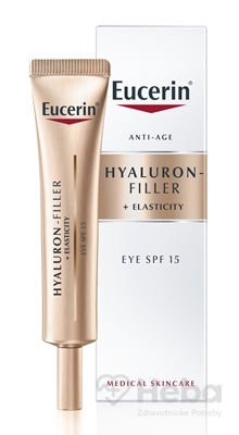 Eucerin HYALURON-FILLER+ELASTICITY očný krém  SPF 15, 1x15 ml