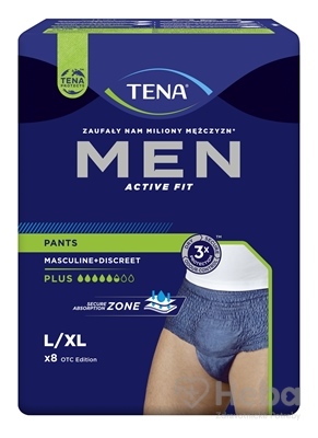 TENA Men Pants Plus L (Blue)  pánske inkontinenčné spodné prádlo, modré 1x8 ks