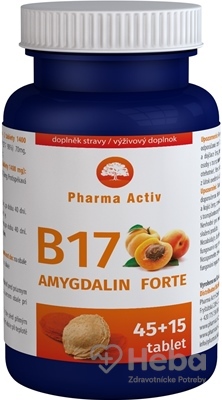 Pharma Activ Amygdalin Forte Vitamín B17  tbl 45+15 zdarma (60 ks)