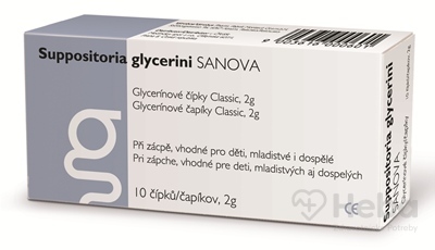 SUPPOSITORIA GLYCERINI SANOVA Classic 2g  glycerínové čípky 1x10 ks
