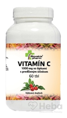 Slovakiapharm Vitamín C 1000 mg so šípkami  60 tabliet s predĺženým účinkom