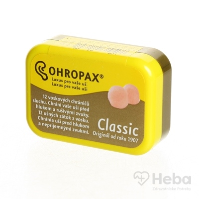 OHROPAX CLASSIC Ušné vložky  v krabičke 1x12 ks