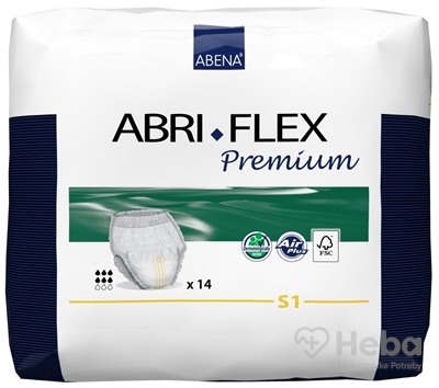 ABENA ABRI FLEX Premium S1  navliekacie plienkové nohavičky, priedušné, boky 60-90 cm, savosť 1400 ml, 1x14 ks