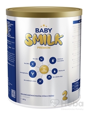 Babysmilk Premium 2  následná dojčenská mliečna výživa v prášku, s Colostrom (6 - 12 mesiacov) 1x400 g