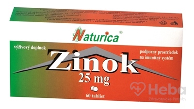 Naturica Zinok 25 mg  60 tabliet