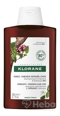 Klorane Shampooing ? la Quinine & Edelweiss bio  šampón s chinínom a bio plesnivcom alpským 1x200ml