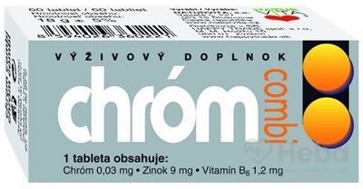 Naturvita Chróm Combi so Zinkom a vitamínom B6  60 tabliet