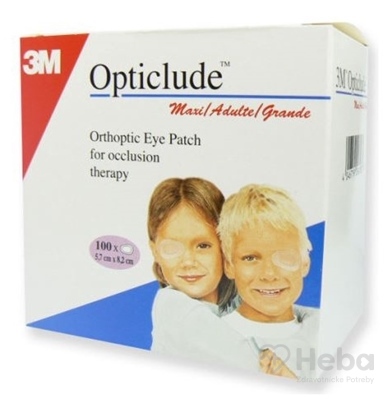 3M Opticlude Maxi Očná náplasť [SelP]  5,7x8,2 cm, ortoptická (1539/100) 1x100 ks