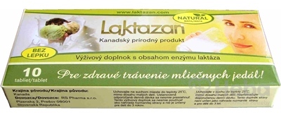 LAKTAZAN tablety  tbl enzým laktáza s príchuťou mäty 1x10 ks