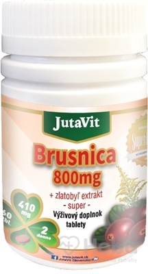 JutaVit Brusnica 800 mg + zlatobyľ extrakt - super  tbl 1x60 ks