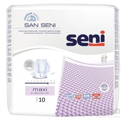 Seni SAN SENI Maxi  plienky vkladacie, 36x65cm, savosť 2000 ml,1x10 ks