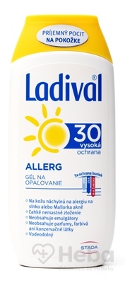 Ladival Allerg gél na opaľovanie na pokožku s alergiou na slnko SPF30  200 ml opaľovací gél