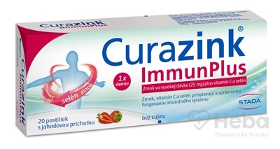 Curazink ImmunPlus  20 pastiliek jahoda