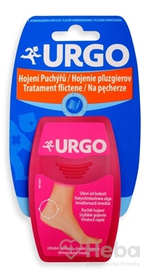 URGO Hojenie pľuzgierov Ultra diskrétne  hydrokoloidná náplasť, 5,9x3,4 cm, 1x5 ks