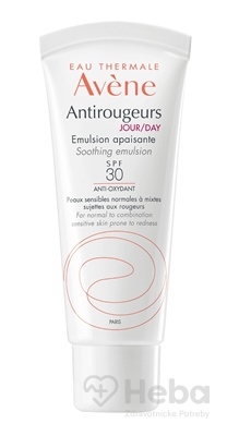 Avene Antirougeurs Emulsion spf 30  (new 2020) denná upokojujúca emulzia 1x40 ml