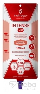 Nutrego INTENSE HP s príchuťou neutral  tekutá výživa, sondová 6x1000 ml