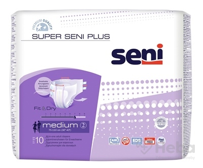 Seni SUPER SENI PLUS medium 2  plienkové nohavičky (obvod 75-110 cm) 1x10 ks