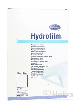 Hydrofilm  samolepiaci transparentný obväz (10x15 cm) 1x10 ks