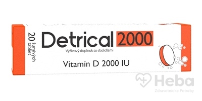 Detrical 2000 Vitamín D  šumivé tablety 1x20 ks