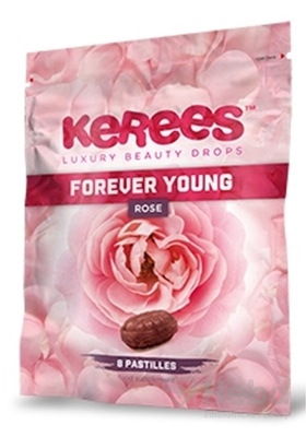KEREES Pastilky s ružou stolistou  drops, forever young 1x8 ks