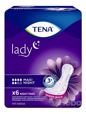 TENA Lady Maxi Night  inkontinenčné vložky na noc 1x6 ks