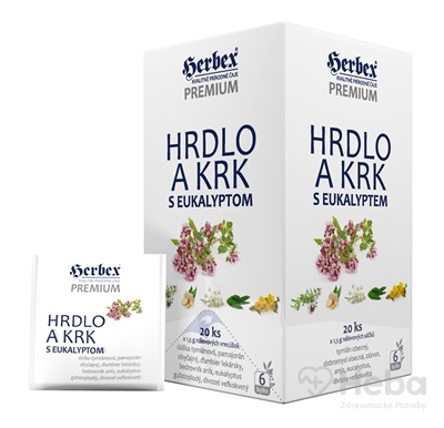 HERBEX Premium HRDLO A KRK s eukalyptom  bylinná zmes, čaj 20x1,5 g (30 g)