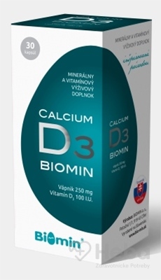 Biomin Calcium s vitamínom D3  30 kapsúl