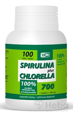 Virde Spirulina+chlorella  tbl 1x100 ks