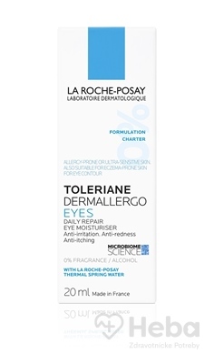 La Roche-Posay Toleriane Dermallergo hydratačný a upokojujúci krém na citlivé očné okolie  20 ml očný krém
