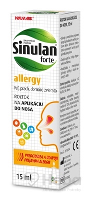 WALMARK Sinulan forte allergy  roztok do nosa 1x15 ml