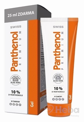 Swiss Panthenol 10% Premium gél s nechtíkom a aloe vera  125 ml gél po opaľovaní (100+25 ml zadarmo)