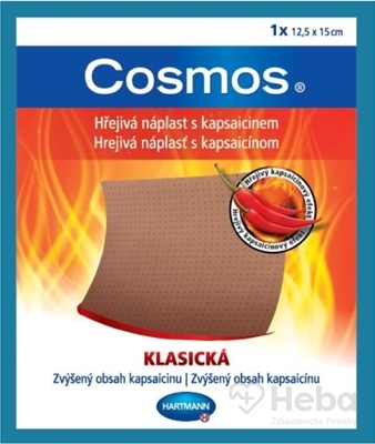 COSMOS Hrejivá náplasť s kapsaicínom KLASICKÁ  (12,5x15 cm) 1x1 ks